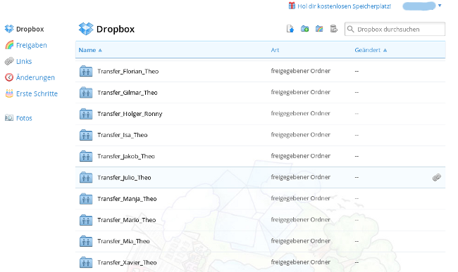 Screenshot Dropbox